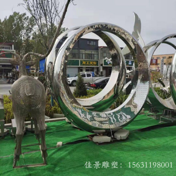 不锈钢圆环雕塑广场景观雕塑大型城市雕塑 (6) 不锈钢圆环雕塑广场景观雕塑大型城市雕塑 (6)