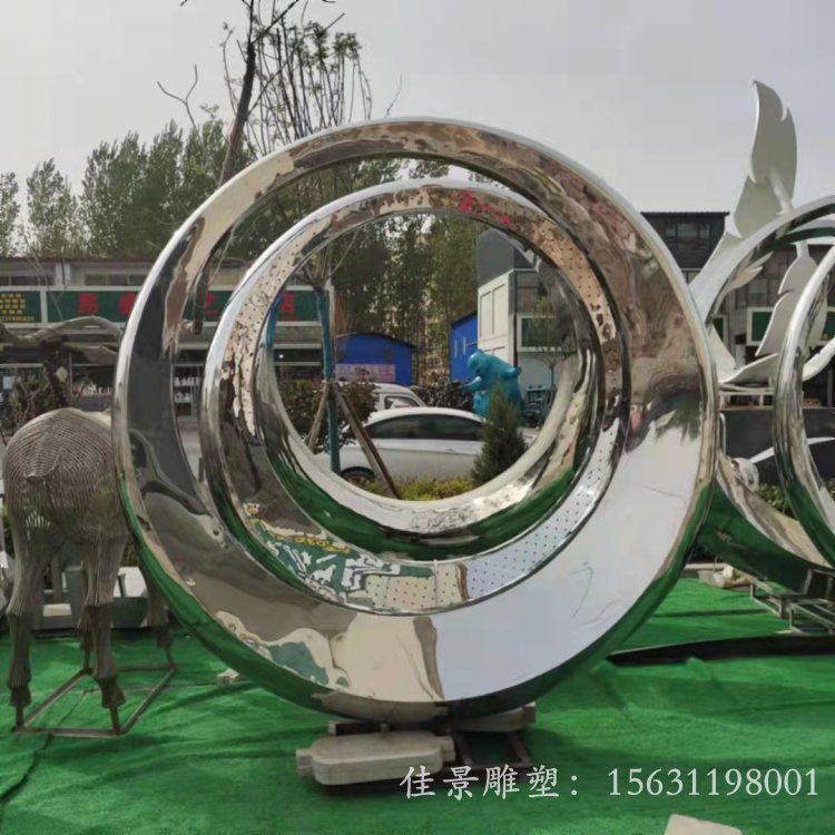 不锈钢圆环雕塑广场景观雕塑大型城市雕塑 (7) 不锈钢圆环雕塑广场景观雕塑大型城市雕塑 (7)