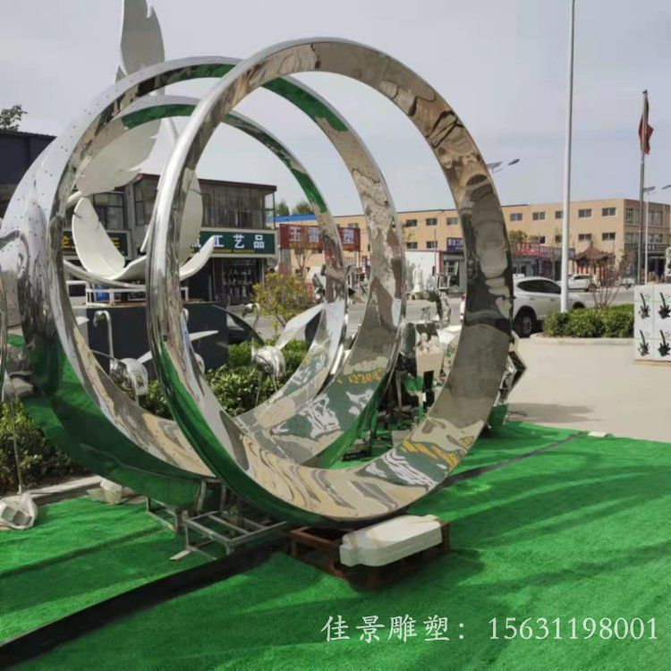 不锈钢圆环雕塑广场景观雕塑大型城市雕塑 (5) 不锈钢圆环雕塑广场景观雕塑大型城市雕塑 (5)