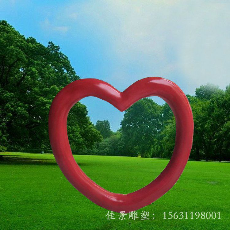 不锈钢爱心雕塑,公园景观摆件 不锈钢爱心雕塑,公园景观摆件
