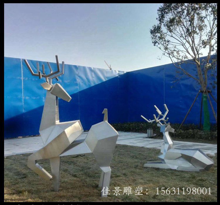 不锈钢不规则梅花鹿 公园动物雕塑 (2) 不锈钢不规则梅花鹿 公园动物雕塑 (2)