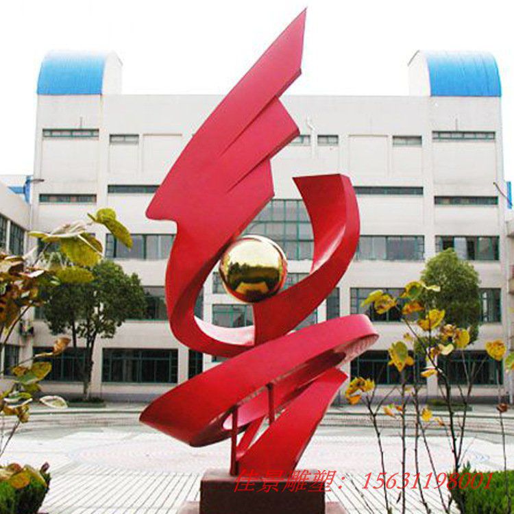 不锈钢凤凰标志雕塑小区地产抽象凤凰雕塑 (2)