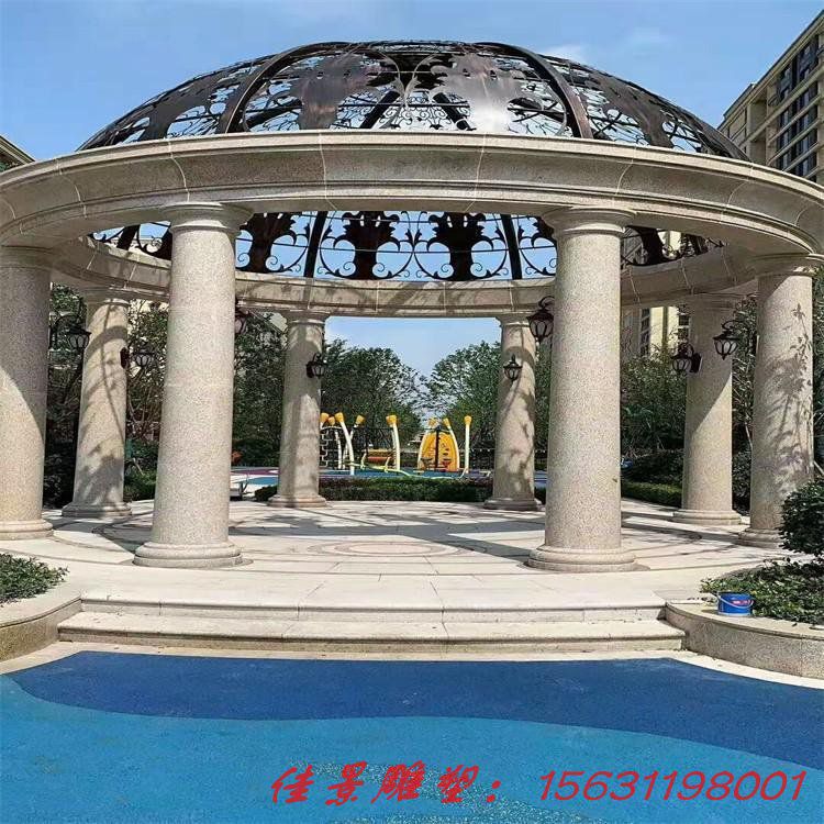 欧式建筑石雕 圆形石雕凉亭 园林石雕 (3) 欧式建筑石雕 圆形石雕凉亭 园林石雕 (3)