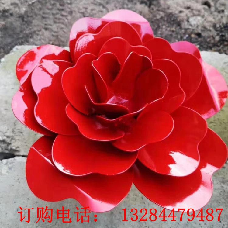 不锈钢玫瑰花雕塑房地产酒店雕塑摆件商场美陈景观雕塑小品可定制 (1)