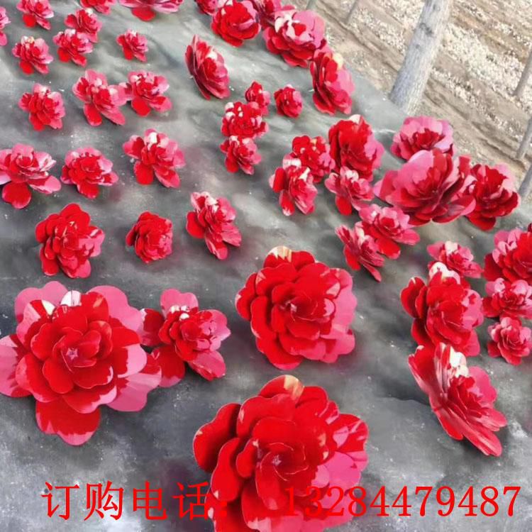 不锈钢玫瑰花雕塑房地产酒店雕塑摆件商场美陈景观雕塑小品可定制 (5)