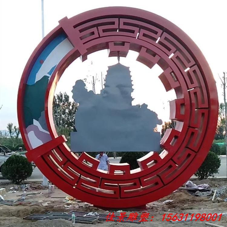 圆环雕塑如何与周围的景观、建筑进行协调搭配