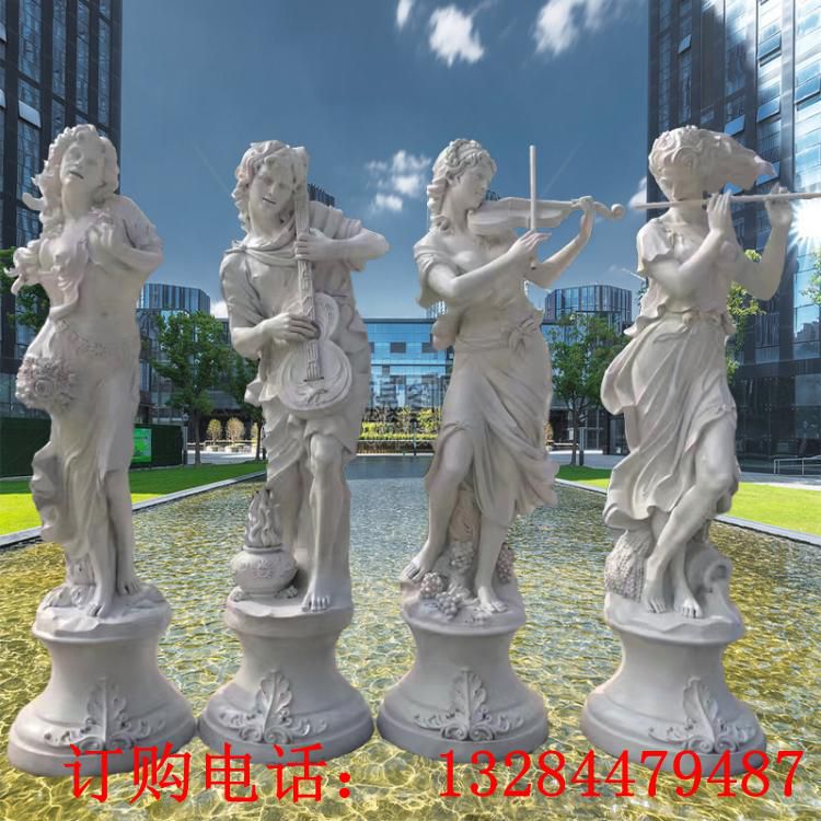 人物吹拉弹唱人物石雕雕塑