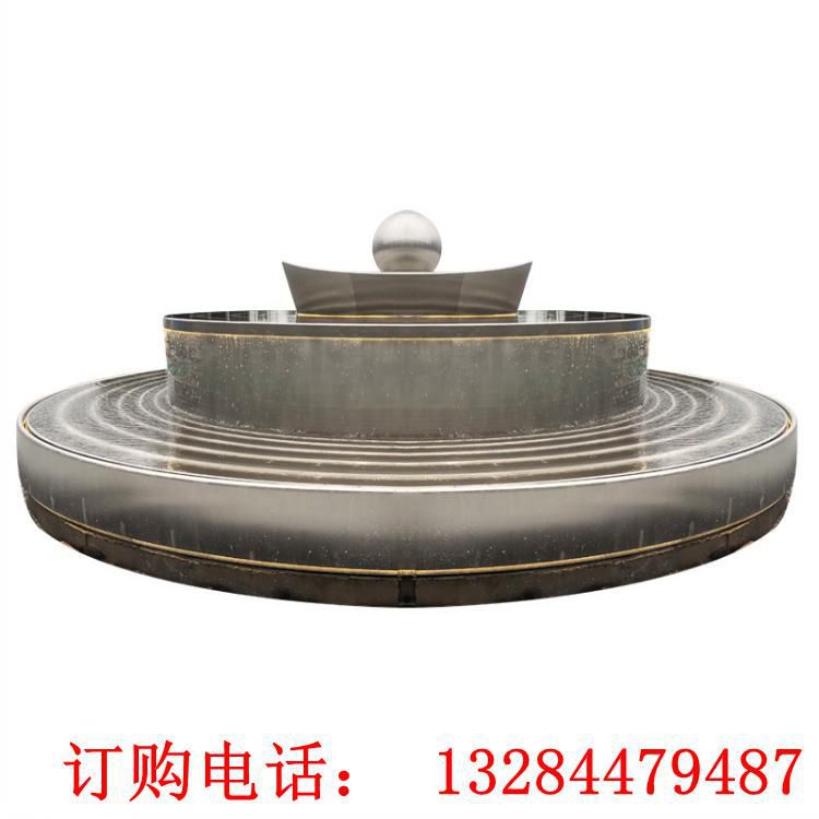 大型不锈钢喷泉雕塑