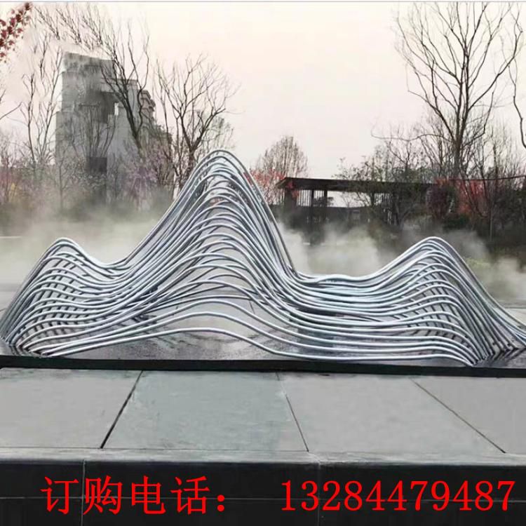 不锈钢镂空圆管假山雕塑