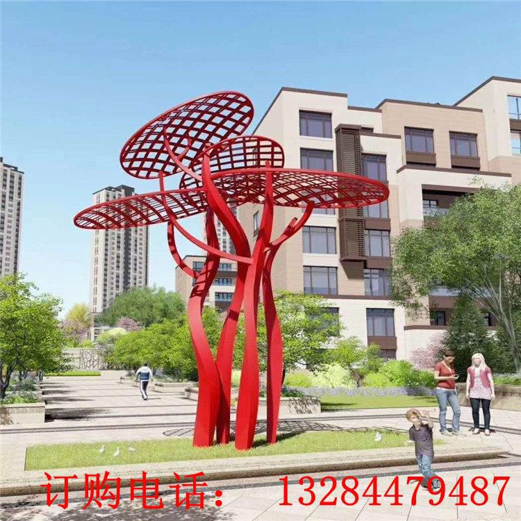 不锈钢镂空异型树雕塑