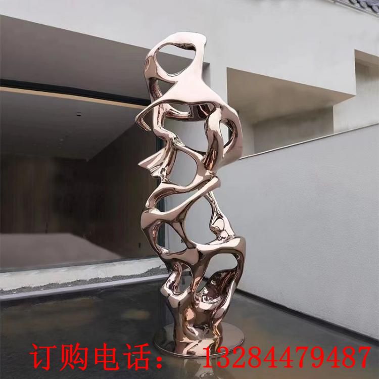 不锈钢镜面飘带雕塑