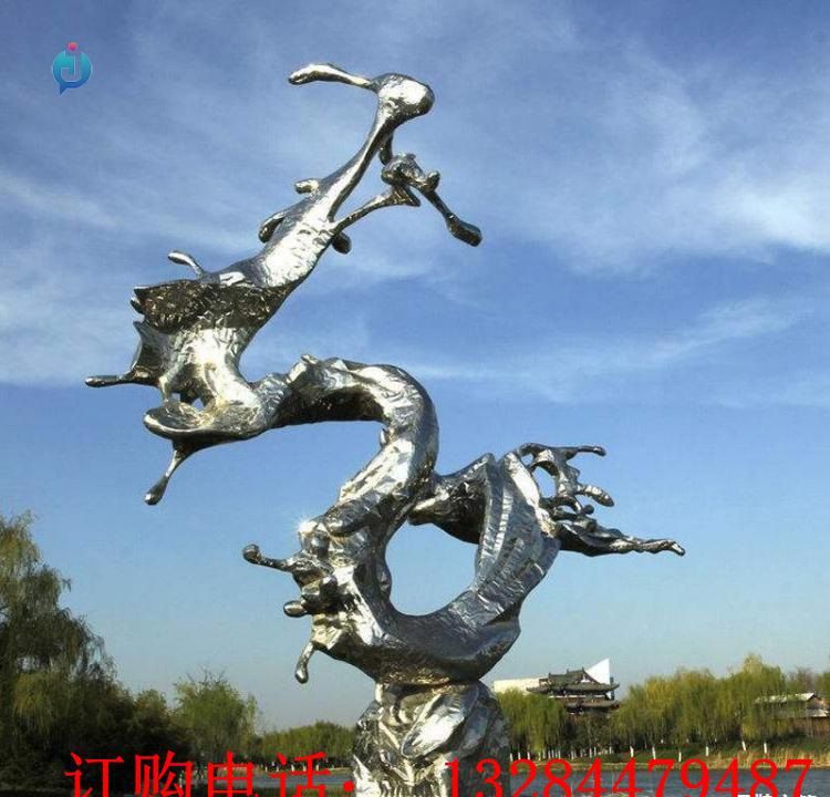 不锈钢浪花水景雕塑