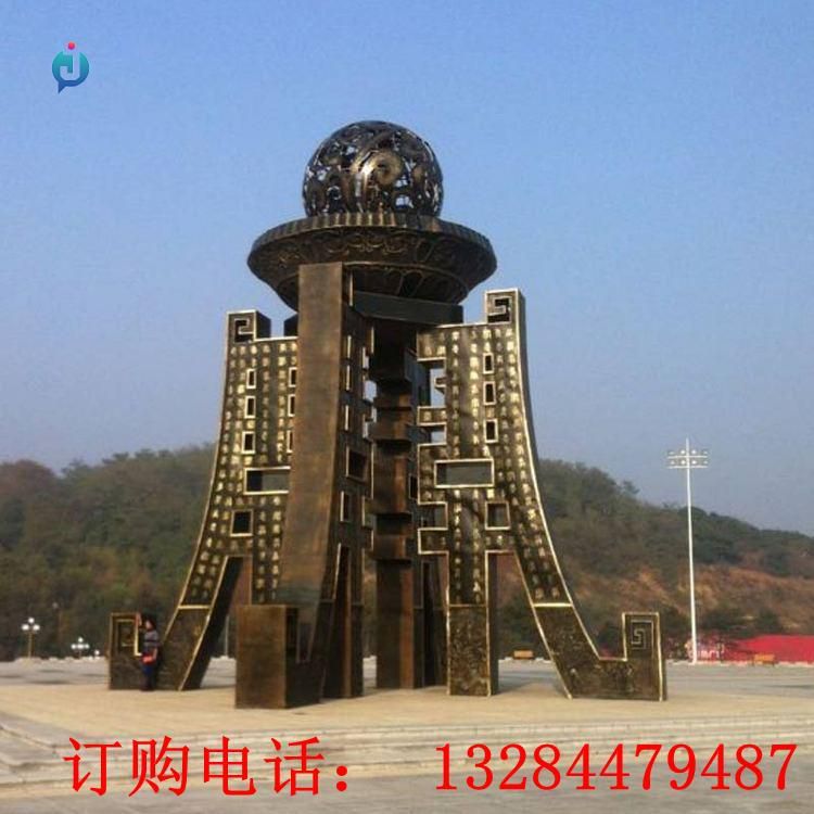 大型不锈钢圆球广场雕塑