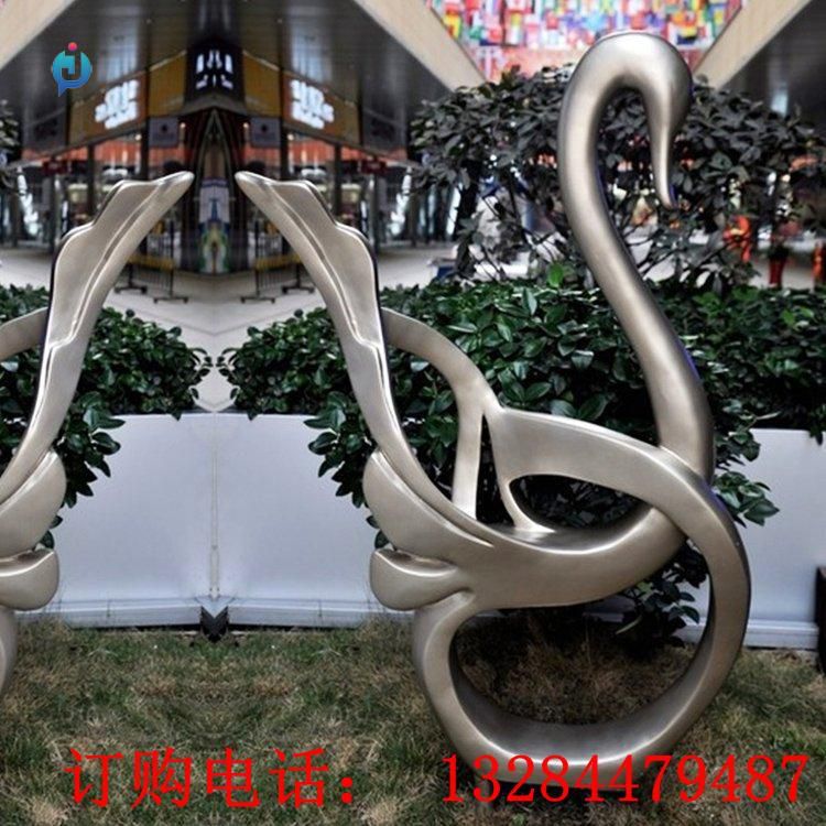 铸铜抽象天鹅雕塑