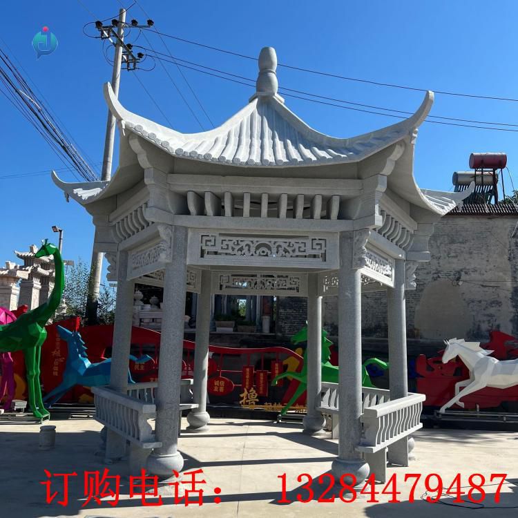石雕别墅凉亭雕塑