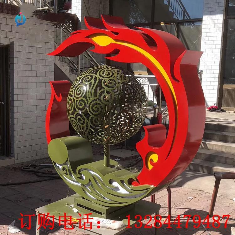 不锈钢抽象凤凰雕塑
