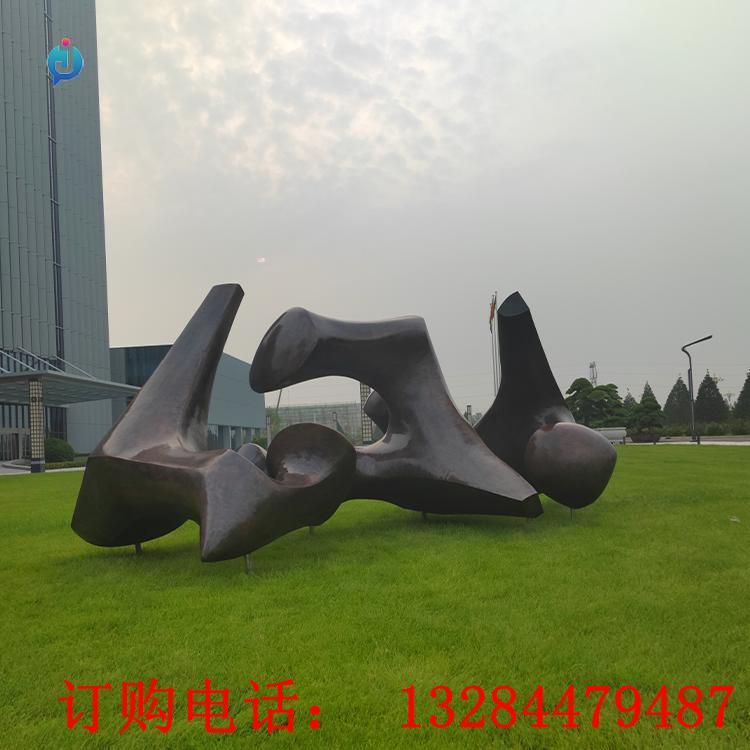 铸铜抽象石头雕塑