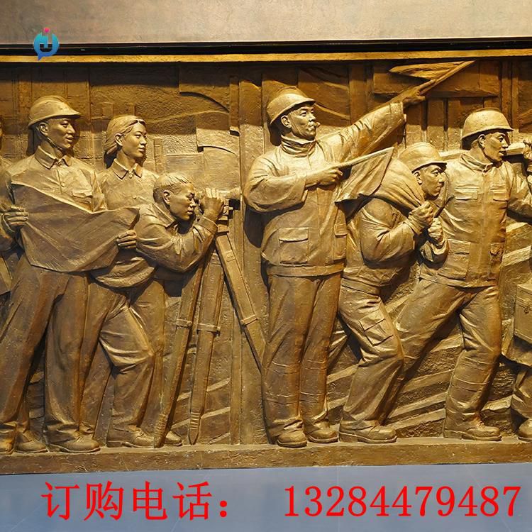 铸铜红军浮雕墙雕塑