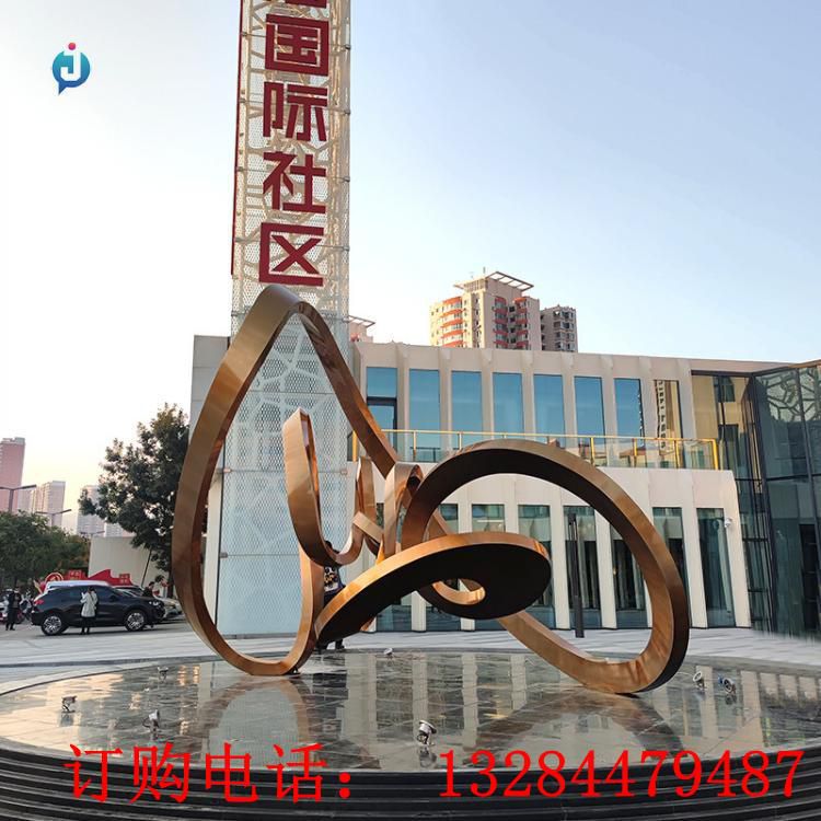 铸铜飘带雕塑