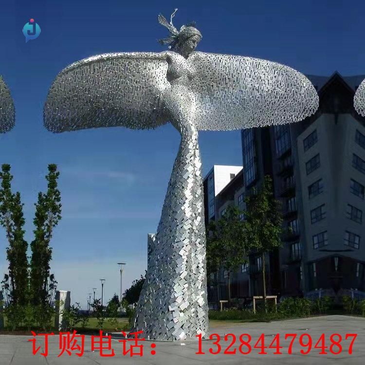不锈钢仙女雕塑