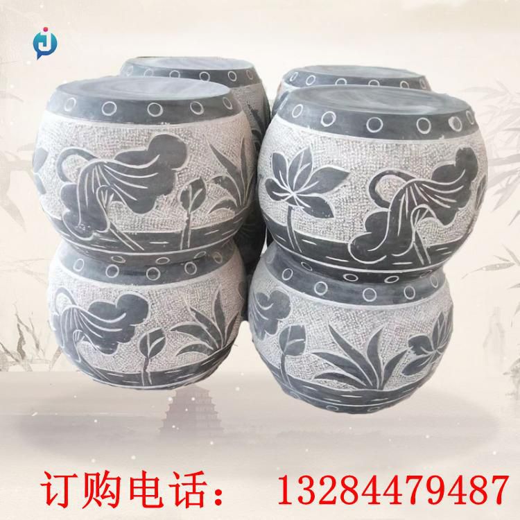 石雕莲花石墩雕塑