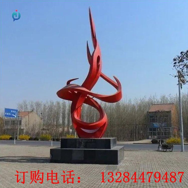 不锈钢抽象火焰雕塑