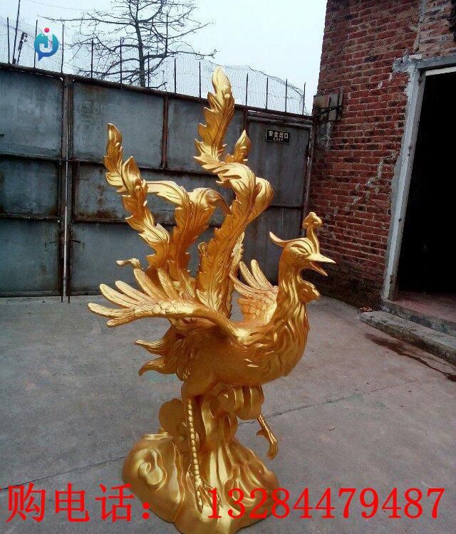 铸铜仿真凤凰雕塑