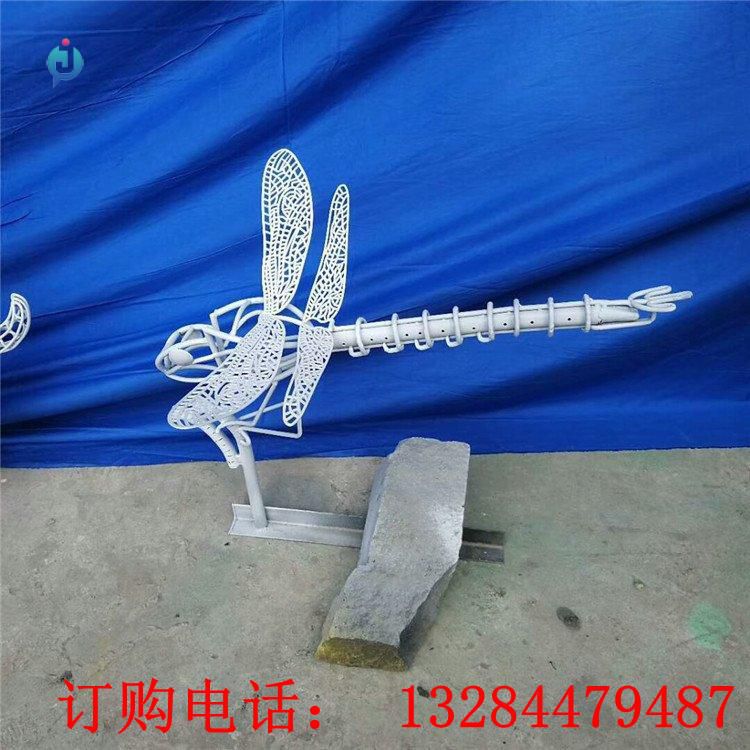 不锈钢编织蜻蜓雕塑