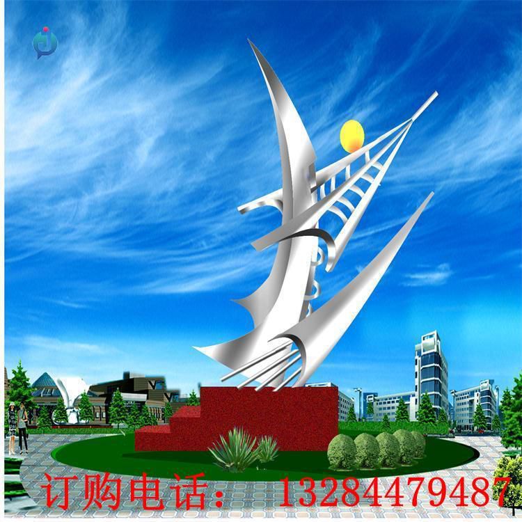 不锈钢帆船雕塑