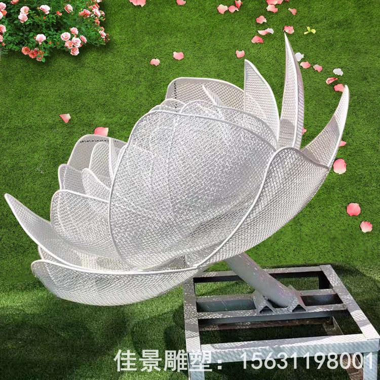镂空花朵街边不锈钢雕塑