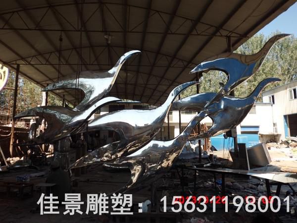 镜面大雁不锈钢动物雕塑