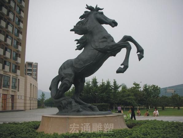 马雕塑校园动物铜雕