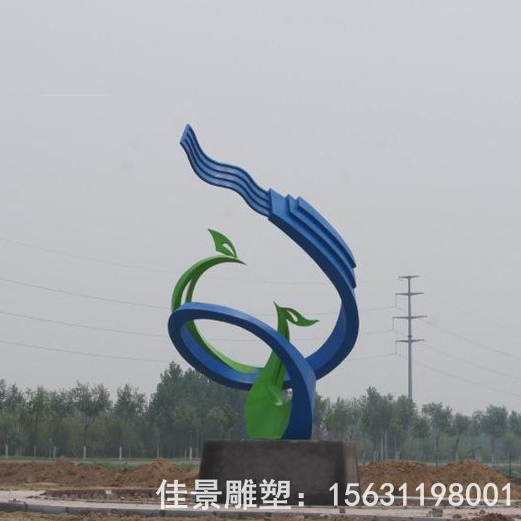抽象凤凰园林不锈钢雕塑