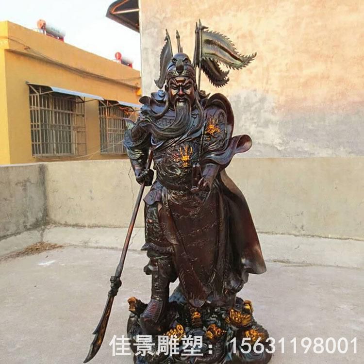 提刀关公景区景观铜雕