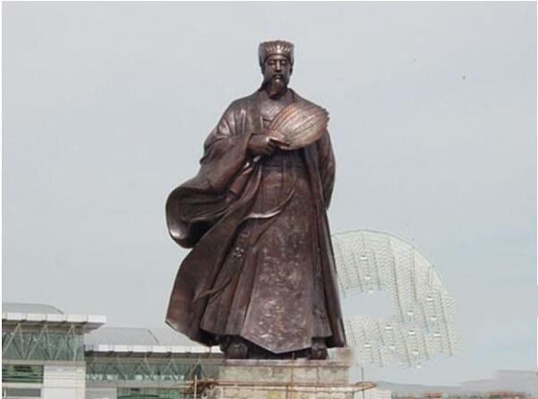 军事家诸葛亮广场铜雕