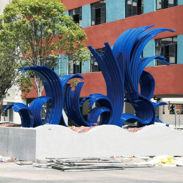 异形圆环户外不锈钢雕塑