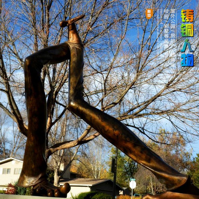 抽象人物标志景观铜雕