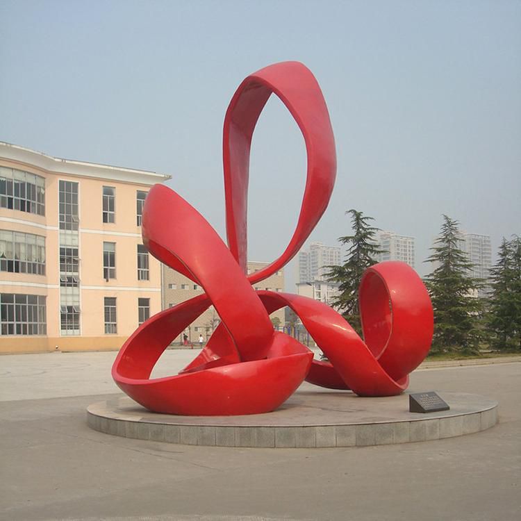 彩带抽象景观不锈钢雕塑