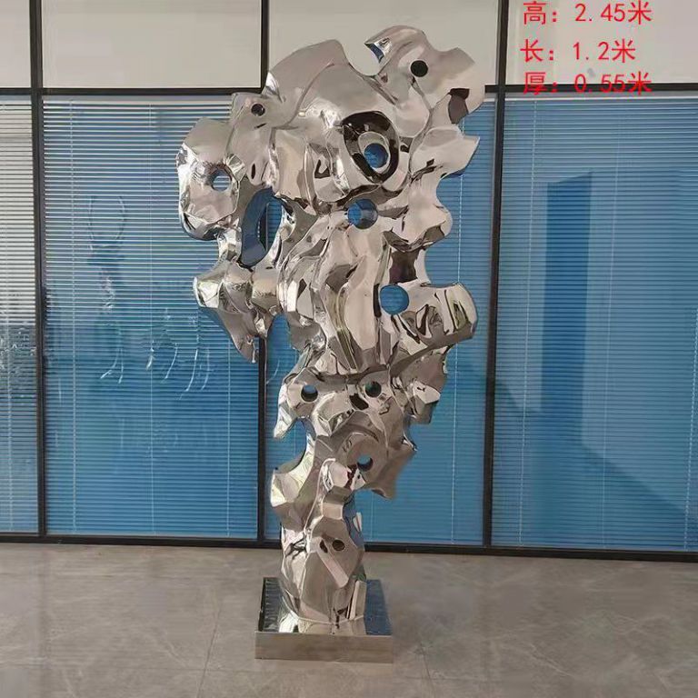 不锈钢太湖石雕塑