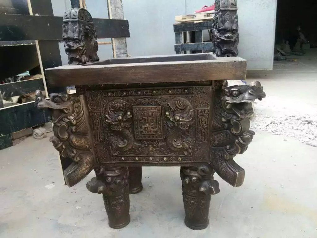 仿古鼎城市标志景观铜雕