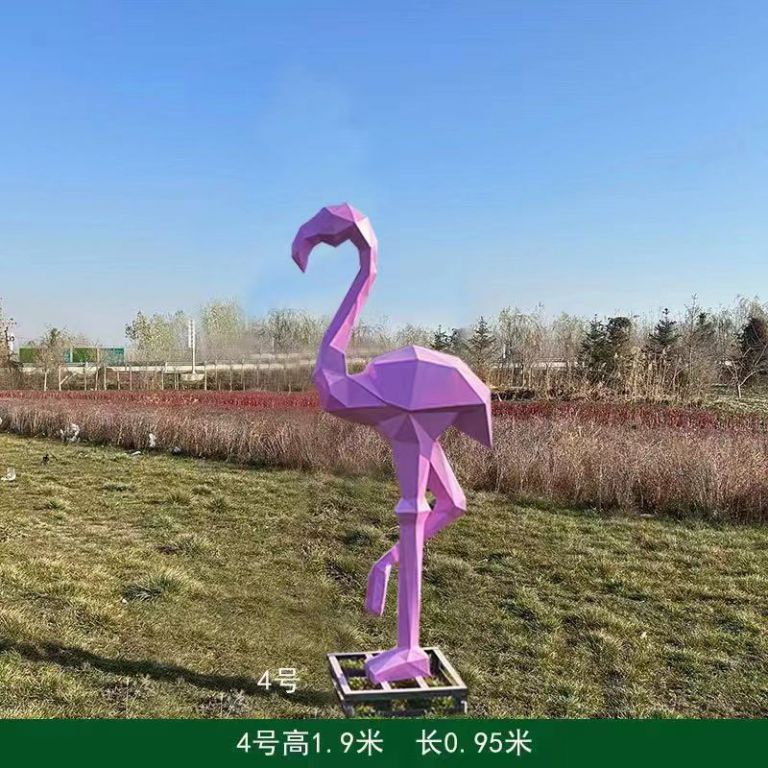 喷漆不锈钢火烈鸟雕塑