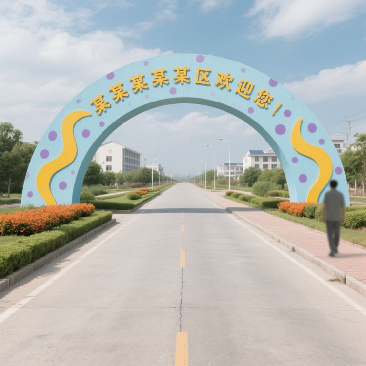 城市地标拱门 不锈钢景观雕塑厂家