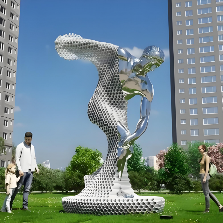 不锈钢抽象人物雕塑