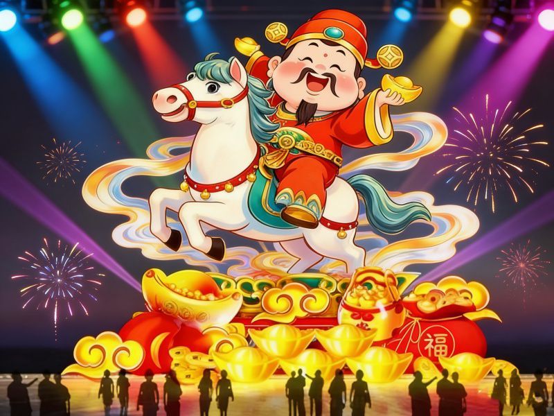 不锈钢马年花灯雕塑