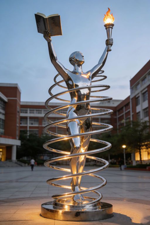 励志不锈钢人物雕塑