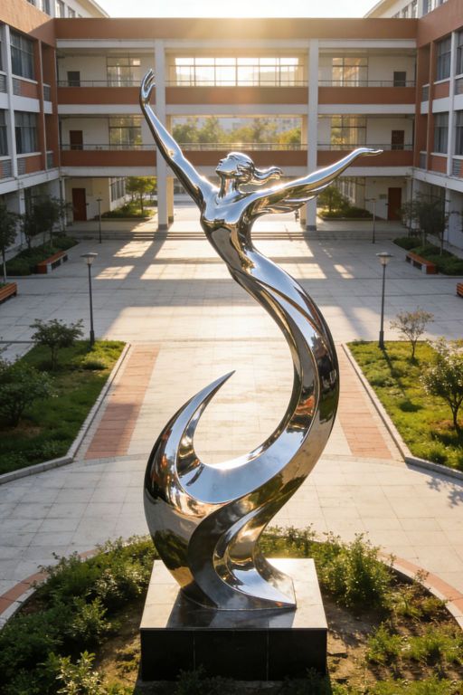 镜面人物雕塑 不锈钢景观雕塑厂家