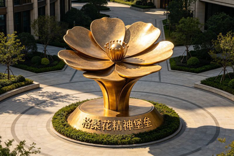 格桑花雕塑 不锈钢雕塑厂家