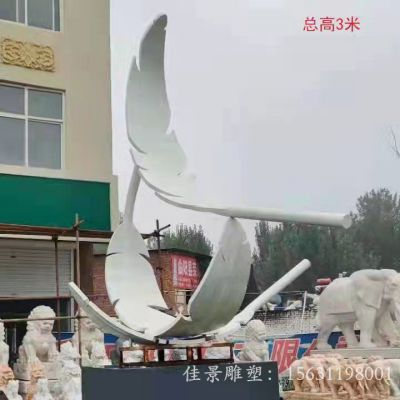 不锈钢羽毛雕塑城市广场景观雕塑厂家