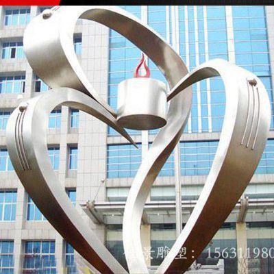 不锈钢爱心医院医院门口景观雕塑