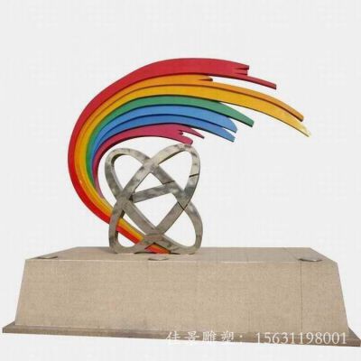不锈钢彩虹造型雕塑广场景观雕塑